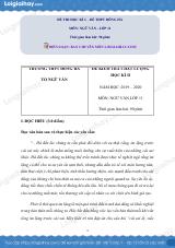 Giải đề thi kì 2 Ngữ văn lớp 11 năm 2019 - 2020 trường THPT Đông Hà